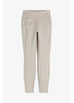 Спортивные леггинсы для фитнеса женские H&M 271115511_beige M Бежевые (2727000135065)