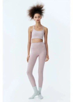 Спортивные леггинсы для фитнеса женские H&M 271237735_purple 2XL Светло-сиреневые (2727000119690)