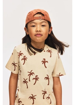 Дитяча футболка для хлопчика H&M 271216652_palmtree 110 см Світло-бежевий/Пальми (2727000145842)