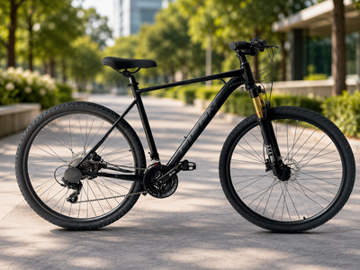 Горный велосипед 29" с алюминиевой рамой 21" и гидравлическими тормозами Shimano Черный