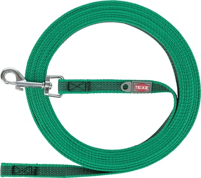 Поводок Trixie Tracking leash для собак прорезиненный S-M 5 м 15 мм Зеленый (4011905472607)
