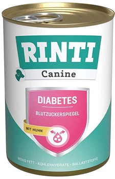 Влажный диетический корм для собак Rinti Veterinary Canine Diabetes mit Huhn с курицей при сахарном диабете и ожирении 400 г (4000158970497)