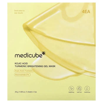 Освітлююча гель-маска MEDICUBE Kojic Acid Turmeric Brightening Gel Mask 1 шт 28 g — для сяйва та вирівнювання тону шкіри