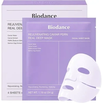 Омолоджуюча гідрогелева маска BIODANCE Rejuvenating Caviar PDRN Real Deep Mask 1 шт відновлення та пружність шкіри
