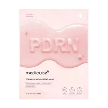Тканинна маска для обличчя MEDICUBE PDRN Pink Vita Coating Sheet Mask 22 г/1 шт