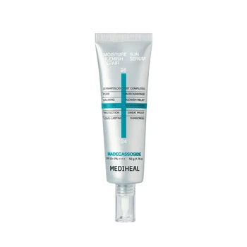 Сонцезахисна сироватка MEDIHEAL Madecassoside Moisture Blemish Repair Sun Serum SPF50+ 50 g — захист від сонця, зволоження та відн