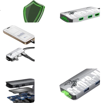 Док-станція розширення BELKIN Type-C, USB-розширювач для MacBook 5 дюймів із зчитувачем карт TF/SD, дзеркальне відображення екрана iPad через HDMI, сумісна з портом Thunderbolt, Marvel Edition