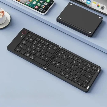 Клавиатура складная HB 028 Bluetooth портативная беспроводная для планшета ноутбука и смартфона
