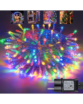Гирлянда 100 LED разноцветная на белом проводе 220V. LU990multi