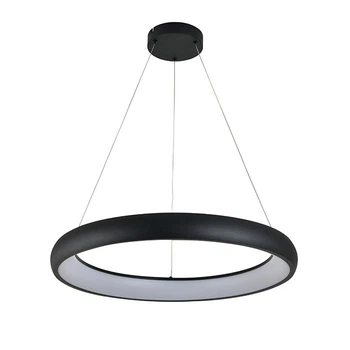 Подвесная LED люстра 48W Horoz Electric с корпусом в форме кольца 4000K черная IP20 ESSENCE