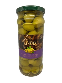Оливки Athena зелені без кісточок у склі 370 г (OO0790)