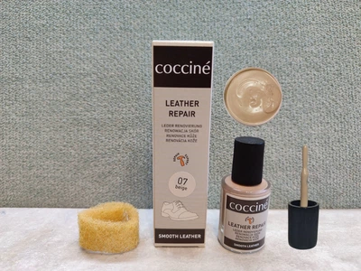 Фарба корректор бежева від подряпин для шкіри взуття Coccine LEATHER REPAIR 55/411/10/07