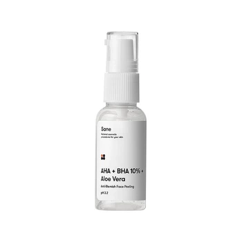 Пилинг для лица Sane С экстрактом алоэ + AHA + BHA 10% 30 мл (4820266830441)