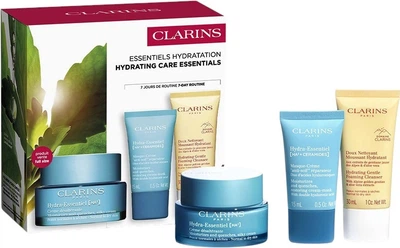 Набір для догляду за обличчям Clarins Hydra-Essentiel Крем для обличчя 50 мл + Маска для обличчя 15 мл + Пінка для вмивання 30 мл (3666057413421)