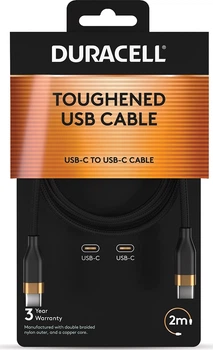 Кабель Duracell USB-C USB-C 60W 2 м Black (DRU5020A)