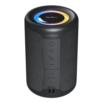 Колонка портативная Fantech BS154 NeraBox, Bluetooth 5.4, 52мм 5Вт RMS, TWS, IPX4, RGB, AUX/TF/USB-C, аккумулятор 1200мАч, Black