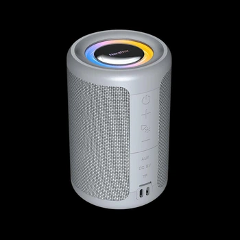 Колонка портативная Fantech BS154 NeraBox, Bluetooth 5.4, 52мм 5Вт RMS, TWS, IPX4, RGB, AUX/TF/USB-C, аккумулятор 1200мАч, Gray