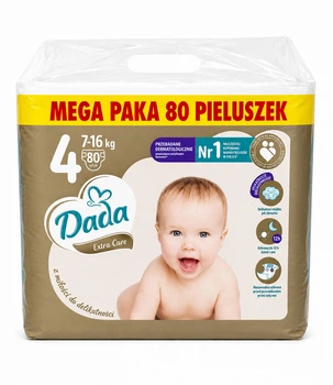 Підгузки памперси Dada Extra Care Mega Paka Розмір 4 (7-16кг) 80шт