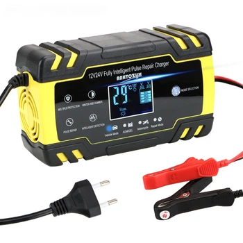 Смарт импульсное зарядное устройство для аккумуляторов/АКБ батарей 12V/24V 10А, авто, мото, грузовики, AGM, GEL, умная зарядка