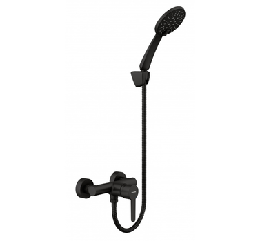 Змішувач для душу з душовим гарнітуром Genebre Oslo Black 65110 19 41 66