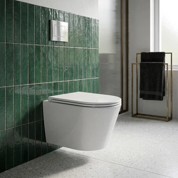 Унітаз підвісний Devit Calma DCA0530111W з кришкою soft-close, білий глянець