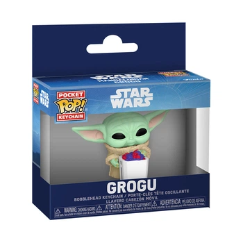 Игровая фигурка на клипсе Funko POP! Мандалорец Грогу с попкорном 3.8 см 90454