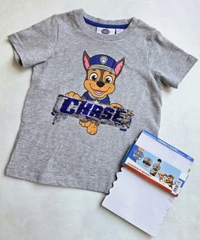 Детская футболка летняя с пайетками Paw Patrol 98-104 см для мальчиков 467360