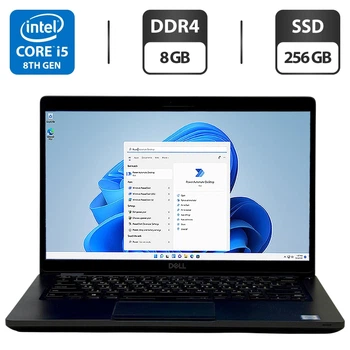 Ультрабук Б-клас Dell Latitude 5400 / 14" (1920x1080) IPS / Intel Core i5-8365U (4 (8) ядра по 1.6 - 4.1 GHz) / 8 GB DDR4 / 256 GB SSD / Intel UHD Graphics 620 / WebCam / Windows 11 Pro б/в