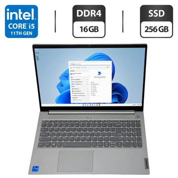 Ультрабук Lenovo ThinkBook 15 G2 ITL / 15.6" (1920x1080) IPS / Intel Core i5-1135G7 (4 (8) ядра по 2.4 - 4.2 GHz) / 16 GB DDR4 / 256 GB SSD / Intel Iris Xe Graphics / WebCam / Windows 11 Pro б/в