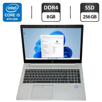 Ультрабук Б-клас HP EliteBook 850 G6 / 15.6" (1920x1080) IPS / Intel Core i5-8365U (4 (8) ядра по 1.6 - 4.1 GHz) / 8 GB DDR4 / 256 GB SSD / Intel UHD Graphics / WebCam / Windows 11 Pro б/в