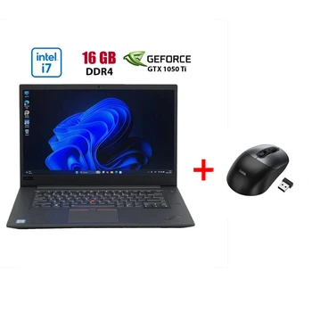 Ігровий ноутбук Б-клас Lenovo ThinkPad X1 Extreme / 15.6" (1920x1080) IPS / Intel Core i7-8750H (6 (12) ядра по 2.2 - 4.1 GHz) / 16 GB DDR4 / 480 GB SSD / nVidia GeForce GTX 1050 Ti Max-Q, 4 GB GDDR5, 128-bit / WebCam б/в + Подарунок Миша HOCO GM28