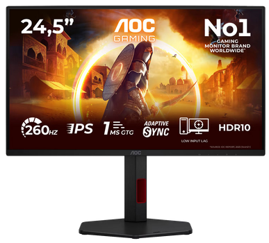 Монітор AOC 25G4ZR 24.5" Full HD IPS 240Гц
