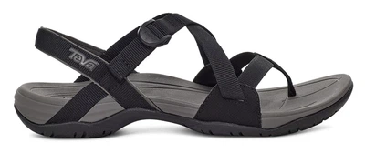 Жіночі сандалі Teva Ascona Cross Strap з перехресними ремінцями та амортизуючою підошвою трекінг повсякденні комфортні відкриті чорні 38