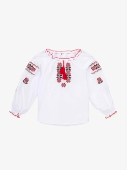 Сорочка вишиванка для дівчинки Козачок Аріанна 128 см Чорно-червоний shop (2000999639500)