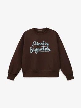 Світшот з принтом для дівчинки GENUA 26037 164 см Коричневий shop (2000999645945)