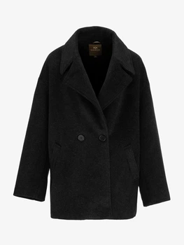 Пальто однотонне жіноче GENUA G01120-0006 4XL Графітовий shop (2000999597053)
