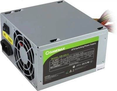 Блок живлення 400 Вт, GM-400-8CM, 8 см, 2xMolex / 2xSATA / 1x4+4-pin / 1x20+4-pin GameMax 000350066