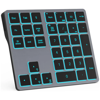 Беспроводная клавиатура Bluetooth/2.4G NumPad/нампед с подсветкой 34 клавиши для ноутбука/макбука/Windows/Mac кейпад-нампад кейпэд