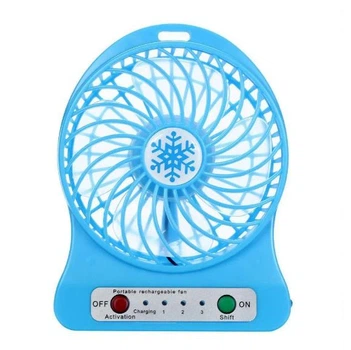 Міні вентилятор mini fan з акумулятором UKC Блакитний