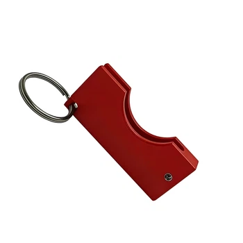 Захисний алюмінієвий чохол для ключа Yubikey 5/5C/Security Key NFC з брелком Червоний 1шт