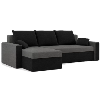 Диван кутовий Зеус 235×140 см сірий-чорний