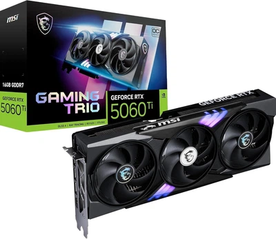 Відеокарта MSI GeForce RTX 5060 Ti GAMING TRIO OC 16GB (G506T-16GTC)