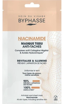Тканинна маска проти темних плям з ніацинамідом Byphasse Masque Tissu Anti-taches Niacinamide