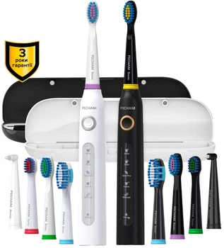 Набір зубних щіток Pecham Black and White Travel Set PC-084 (0290119010100) 325445