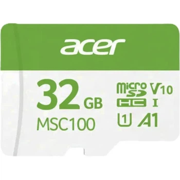 Карта памяти Acer 32GB microSD MSC100 /U1/ V10/A1 Read 100MB/s / Write 10MB/s (BL.9BWWA.335)