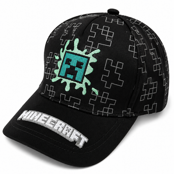 Детская кепка Minecraft черная размер 54, бейсболка для мальчика 3–10 лет, летняя хлопковая