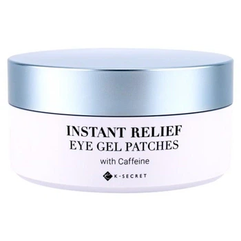 Патчі під очі KSECRET Instant Relief Eye Gel Patches Caffeine 60 шт 102 г — освіжаючі патчі з кофеїном від набряків та втоми