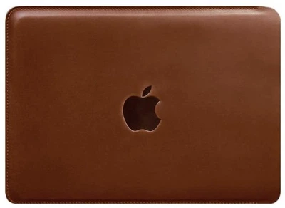 Кожаный чехол для ноутбука MacBook 13 из натуральной кожи Crazy Horse защитный для MacBook Air и Pro, светло-коричневый 58596