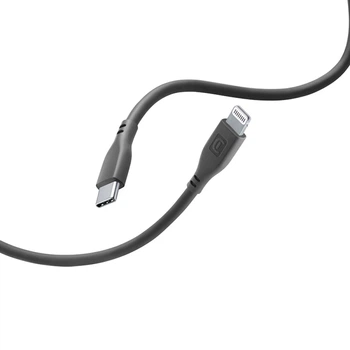 Кабель Cellularline Soft Cable USB-C to Lightning MFi 1.2 m Black (USBDATASOFTC2LMFIK)