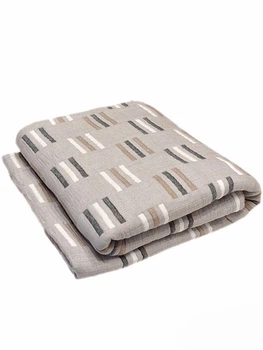 Муслиновое покрывало Malloory home 150*200 см Черточка Серое